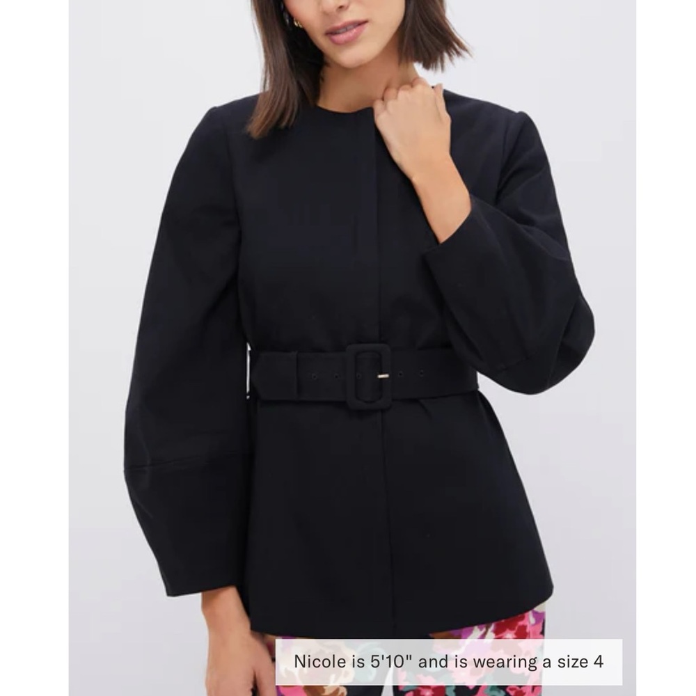 TUCKERNUCK Black Long Sleeve Structured Rhoda Tunic Top NEW - Picture 1 of 12